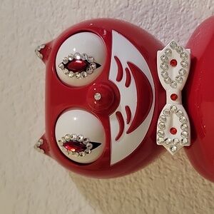 SUPER RARE JEWELED 75th Anniversary Red Kit-Cat Klock Clock